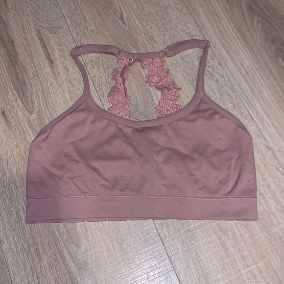 Maurices pink lace racerback woman’s medium casual bra - Picture 1 of 5